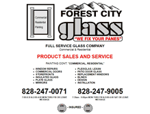 Tablet Screenshot of forestcityglass.com
